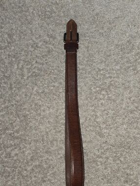 Nautica Men’s Brown Leather Belt with Contrast Stitching